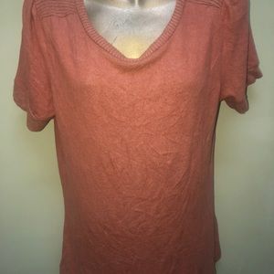 Another reason orange short sleeve sweater size M